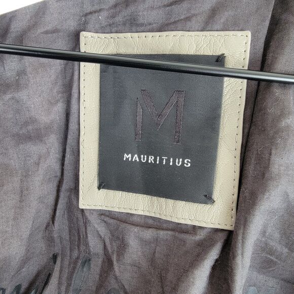 Mauritius Size 6 / S Jacket Sofia Lamb Leather Moto Jacket in Elephant Grey NWT - Picture 13 of 16
